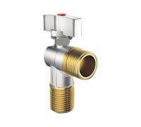 2 PCS Brass Hot And Cold Water Faucet Angle Valve G1/2" Bathroom Kitchen Sink Stop Toilet Connection Pressure Regulator For Tap(Hot water valve)