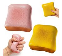 2 PCS Bread Squishy, Squishy Bread for Office Desk Stress Relief, Anxiety Management Tool with Soft Texture, Portable Desk Decor for Focus Enhancement