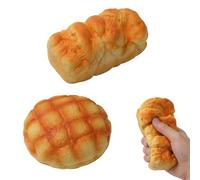 2 PCS Bread Squishy, Squishy Sensory Tools, Speks Squishy for IFocus and Relaxation, Slow Rising Squishies for Office Desk Stress Relief, 10cm Europeean Style Soft Pack with Pineapple Bread