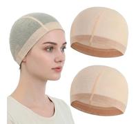 2 Pcs Breathable & Invisible Wig Cap, Non-Slip Elastic Spandex Secure Hold Comfortable & All-Day Wear Under Wigs Liner Cap
