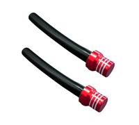 2 PCS Breather Hose Gas Fuel Tank Cap, CNC One Way Tank Valve Vent Tube with Aluminum Breather Valve, Universal for ATV Quad CRF YZF RMZ KLX DRZ Pit Dirt Bike Motorcycle (Red)