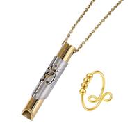 2 Pcs Breathing Necklace, Anxiety Necklace Practical Anxiety Breathing Necklaces Suitable Meditation Yoga Practice Stress Relief Management Breathing Exercises Sleep