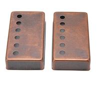 2 Pcs Bronze Electric Guitar Pickup Cover, Metal Pickup Shell with 6 Breathing Holes for Heat Dissipation, Scratch and Rust Resistant Replacement for Electric Guitar
