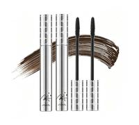 2 PCS Brown Mascara for Older Women & Brown Waterproof Mascara, 6g/tube | Waterproof Volumising & Lengthening tubing Mascara,Gentle on Sensitive Eyes,Easy Removal with Warm Water for Daily Wear