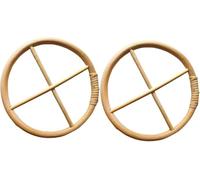 2 Pcs Brown Wind Chime Circles, DIY Wind Chimes, Long Lasting House Garden Wind Chime Parts Transparent Top, Round Wind Chimes Patio, Circles of or Frames of Suncatcher Decor