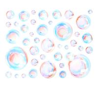 2 PCS Bubbles Wall Decal,Ocean Bathroom Decor, Colorful Bubbles Stickers Mermaid Decor Cutouts Ocean Bubble Stickers for Mermaid Baby Shower Kids Room Bathroom Wall