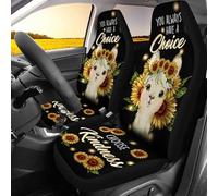2 Pcs Bucket Seats Covers Absorbent Sweat Car Seat Cover Dirty-Proof Car Seat Protector Universal Fit Sedan Truck Mpv Alpaca Sunflower Hippie You Always Have A Choice Choose Kindness