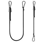 2 Pcs Bungee Cords with Hooks, 1m Djustable Bungee Cords with Carabiner Safety Hooks, Durable Elastic Straps with Carabiner Clips Heavy Duty, for Securing Luggage, Camping Gear, Bike, Car Roof