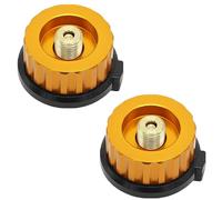 2 Pcs Butane Gas Adapter for Camping Stove Connection - Conversion Nozzle to Screw Gas Cartridge Head Bottle Type