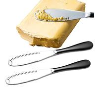 2 PCS Butter Knife for Cold Butter Stainless Steel Butter Knife Spreader 3 in 1 Kitchen Gadgets and Tools Spreader Knife Multi-function Butter Knife