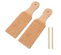 2 Pcs Butter Paddles, Gnocchi Board, Pasta Making kit Set, Wooden Pasta Maker with 2 Sticks, Wooden Butter Making kit for Homemade Butter, Pastas Making Kitchen Tools for Gnocchi, Pasta Dough, Baking