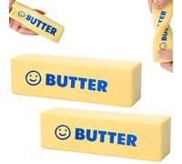 2 Pcs Butter Squishy, Doh Fidget toys, Butter Stick Squishies Stress Balls Fidgets, Slow Rising Squishys, Soft Squeeze Stress Relief Butters,Sensory Fidget Toys Adults Kids Novelty Gift