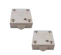 2 PCS Cabinet Light Switches, Push to Break Door Control Switch Touch Switch for Wardrobes, Cupboard, Sliding Doors - White