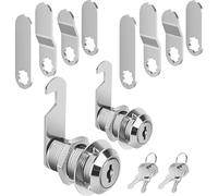 2 Pcs Cabinet Locks, 16mm Security Mailbox Locks, Post Box Lock, Letterbox & Mailbox Cam Lock with Key for Postbox Toolbox Drawers Dresser Cupboard Door Furniture