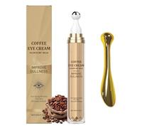 2 Pcs Caffeine Eye Cream for Dark Circles with Massage Stick, Eye Serum with 360° Massage Ball Reduce Bags Wrinkles and Fine Lines 20ml