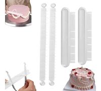 2 Pcs Cake Arc Ruler Fondant Decorating Graduated Scale Cake Baking Measure Pastry Art Tools Swag Marker Dividing Set Garland Sugarcraft Gum Paste Sugar Candy Decor