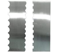 2 Pcs Cake Scraper,Cake Smoother,Cake Cutter,Pastry Scraper Tool Stainless Steel Cake Edge Scraper, 9 inch Cake Scraper for Cake Decorating, Mousse Butter Cream Cake Decorating Tools, Fondant Tools