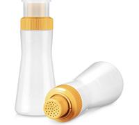 2 Pcs Cake Syrup Dispenser Rain Spray Bottle with Sealing Lid for Soaking Simple Honey Syrup 350ml Graduated Plastic Squeeze Bottle Easy Storage Reusable Baking Tools (Yellow)