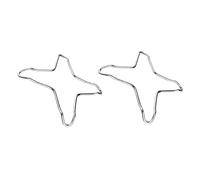 2 Pcs Camping Iron Stove Ring Small Pot Stand Non-Slip Cooking Plate Holder Camping Iron Stove Ring Rack Cooking Plate Holder