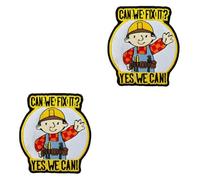 2 PCS Can We Fix It Patch-Yes We Can Funny Meme Patch Tactical Embroidered Hook and Loop Emblem Patch for Jacket Biker Pants Vests Coat Hats Bags Helmets Clothes Uniforms Backpacks
