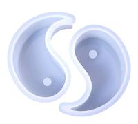 2 Pcs Candle Mold Yin Yang Candle Mold Silicone Tai Chi Molds Resin Casting Mould for Scented Candle Soap Making Art Craft