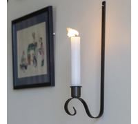 2 Pcs Candle Sconce Holder, Metal Iron Wall, Dark Brown, Candle Sconce Hanging Wall Candle Holder L Shape 10 × 3 × 29 cm, Wall Candle Holder, Wall Art for Bedroom Dining Room Living Room