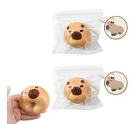 2 Pcs Capybara Squishy, Fufu Squishy, Taba Squishy, Capybara Toy, Cartoon Capybara Shape Slow Risings Fidgets Toy, Stress Relieving Fidget Toys Squishy for Boys Girls Birthday Party Gifts