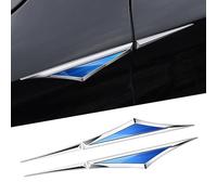 2 Pcs Car 3D Body Metal Sticker for Renault Scenic E-Tech Electric V 2023-, Premium Stainless Steel Fender Side Badge Emblem Exterior Styling Decals,Black