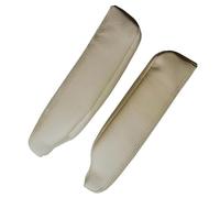 2 PCS Car Armrest Box Protective Cover Leather For Land For Rover For Discovery 3 4 2004-2016(Beige)