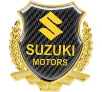 2 Pcs Car Badge Sticker Emblem for Suzuki Jimny JB64 JB74 2018-2023, 3D Metal Decal Logo Body Emblem Badge Decal Body Block Scratch Sticker Exterior Decor,Gold