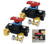 2 PCS Car Battery Isolator Switch, Battery Disconnect Switch, Pure Copper Terminals Stable Transmission & High Conductivity, 12V 24V - 90° Lever Cut-Off Control for Cars Vans Trucks Boats Marine