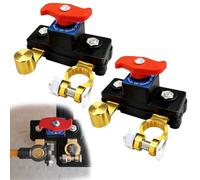 2 Pcs Car Battery Power Cut Battery Disconnect Switch,Pure Copper Stable Transmission High Conductivity Disconnect for Auto Truck and Marine