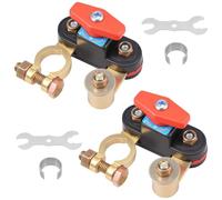 2 Pcs Car Battery Power Cut-Off Switch Breaker Adjustable Copper Stable Transmission High Conductivity 12V 24V Disconnect Switch Smart Car Switches for Cars RV Boat Truck