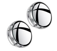 2 PCS Car Blind Spot Mirror, Wide Angle HD Convex Side Rearview Mirror with 360 Degree Adjustable Rotation, Fit for Truck Van SUV Safety Parking Aid(silver)
