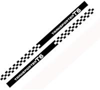 2 Pcs Car Body Side Stickers for Transporter Multivan T5 T6,Self-Adhesive No Discoloration Racing Stripe Side Skirt Decal Stickers Body Modification Accessories,T6