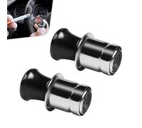 2 PCS Car Cigarette Lighter, Push-button Insulated Nickel-Chrome Core Lighter, 12V Plug & Play Stainless Steel Vehicle Lighter Plug Replacement, for Most Cars, SUVs, Trucks (Multicolored)
