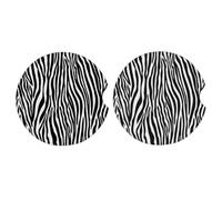 2 Pcs Car Coasters Zebra Print Universal Car Cup Holder Insert Cute Car Accessories for Women Men