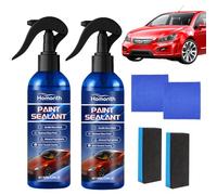 2 Pcs Car Coating Spray with Sponge & Towel,3 In 1 Quick Effect Coating Agent for Cars Glass Plastic,Waterless Wash Ceramic Coating Wax Spray,Improves Clarity and Visibility(100ml)