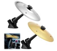 2 PCS Car Crash Cymbals, Car Cymbal Air Vent Decor, Golden & Silver Metal Drum Cymbals with Adjustable Arm, Hook-Mounted for Horizontal & Vertical Vents, Fun Car Ornament for Music Lovers