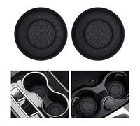2 PCS Car Cup Holder Coaster,Car Coasters Cup Mats,2.75 Inch Universal Car Cup Coasters,Non-Slip Anti Dust Mats Cup Holder Insert Coaster, Suitable for Most Car Interior (Black)