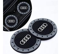 2 Pcs Car Cup Holder Coaster Fit A1 A3 RS3 A4 A5 A6 A7 RS7 A8 Q3 Q5 Q7 R8 S Series,Insert Coaster for Car,Anti Slip Car for Car Interior Accessories,Black