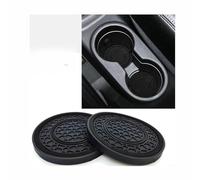 2 Pcs Car Cup Holder Coaster, for Hyundai Kona Hybrid/Electric/N SUV 2018-2024 Non-Slip Shockproof Car Drink Mats Car Drink Holder Pads Waterproof Spill-Proof,A