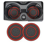 2 Pcs Car Cup Holder Coaster, for Mitsubishi Eclipse Spyder Pajero Sport Anti-Slip Shockproof Car Insulation Cup Mats Car Cup Holder Insert Easy to Use Accessories,D