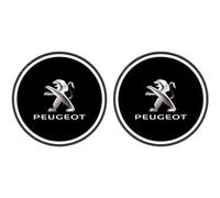 2 pcs Car Cup Holder Coaster for Peugeot 308 308 SW 2007-2010, Car Insulation Cup Mats, Waterproof Non-Slip Car Cup Holder Insert with Logo