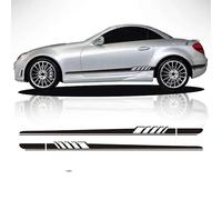 2 Pcs Car Door Side Stripe Skirt Sticker Vinyl Decal, For Benz SLK Class R170 R171 R172 SLK55 AMG SLK200 250 car Sports Decals Accessories