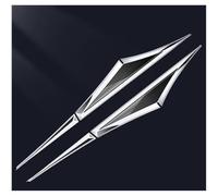 2 Pcs Car Emblems for Audi TT 4 Seast MK2 2008-2014, Side Fender Emblem Badge Sticker Waterproof Decorative Self adhesive Replacement Accessories,B/Silver~Black