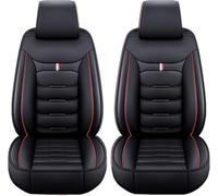 2 Pcs Car Front Seat Covers for Bentley Flying Spur 2005 - 2026, Comfortable And Breathable Waterproof And Slip-Resistant Easy To Clean Luxury Car Seat Covers,Black-red