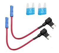 2 Pcs Car Fuses Tap, Micro Dual-Slot Fuse Piggy Back Adapter, 10 AMP ATM Mini Blade Fuse Holder, Add-a-Circuit Fuse Tap Adapter Kit for Auto Cars, Trucks, Boats, Easy Installation