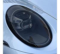 2 Pcs Car Headlight Protective Film Smoked Black Tint Wrap Vinyl Transparent TPU Sticker, For Porsche 911 992 2019 2020 2021