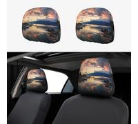 2 PCS Car Headrest Cover Personalize Stretch Breathable Car Seat Headrest Protector Universal Auto Head Rest Covers Auto Accessories Evening in Vancouver Headrest Cover for Cars Sedans Vans Trucks
